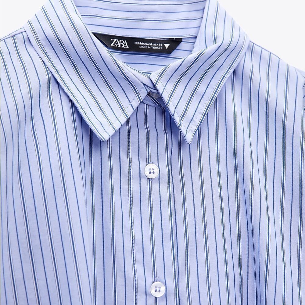 Zara Shirt Striped with Detachable Bag New - Picture 9 of 11
